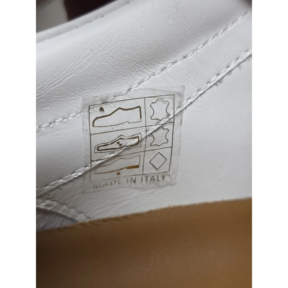Good Man Brand Mens Size 8 Edge Low Top White Leather Sneakers Made in Italy New